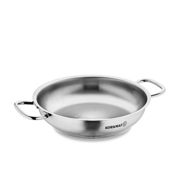 Korkmaz Proline Paella Satin 24x5 cm Double Handle Frypan A1192