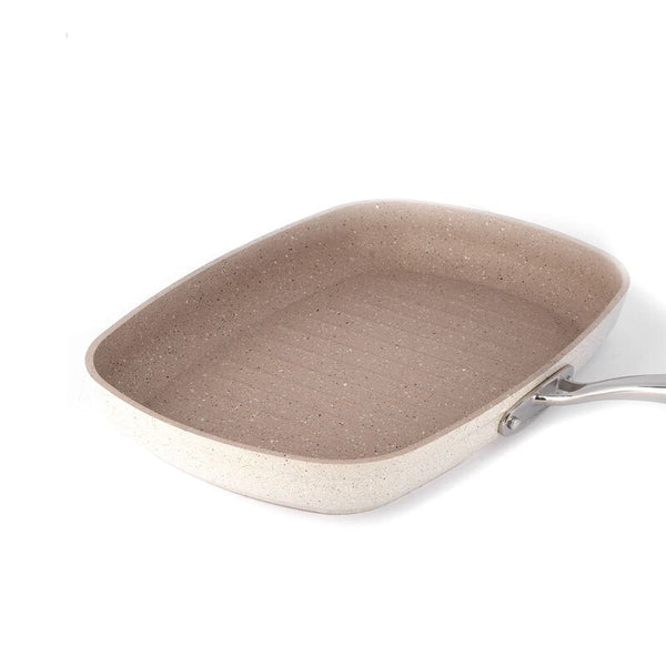 Korkmaz Granita Non-Stick Grill Pan - 35x25cm, Induction Compatible, Free From PFOA, Cadmium, and Lead, Made in Turkey