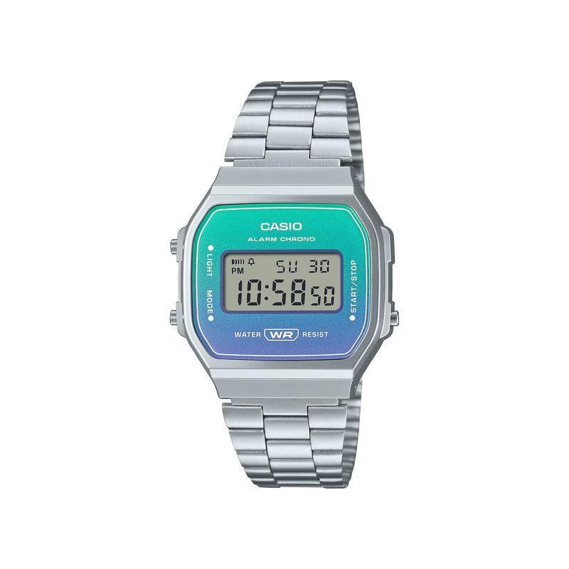 Casio Vintage Digital Watch A168WER-2A Silver Stainless Steel Band Unisex Watch