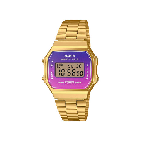 Casio Vintage Digital Watch A168WERG-2A Gold Stainless Steel Band Unisex Watch