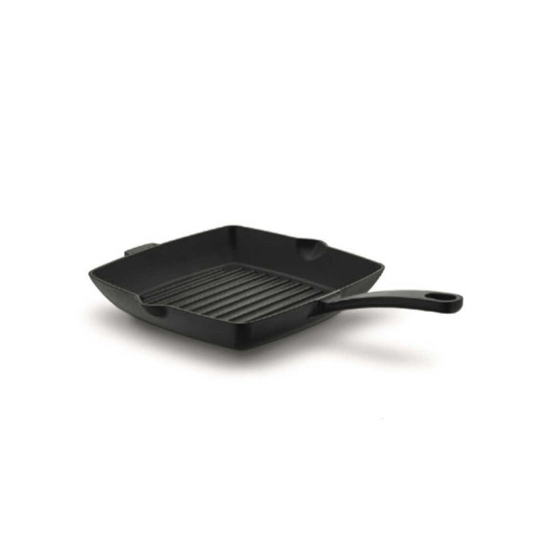 Korkmaz 30x30 cm Black Cast Iron Square Grill Pan - Made in Turkey