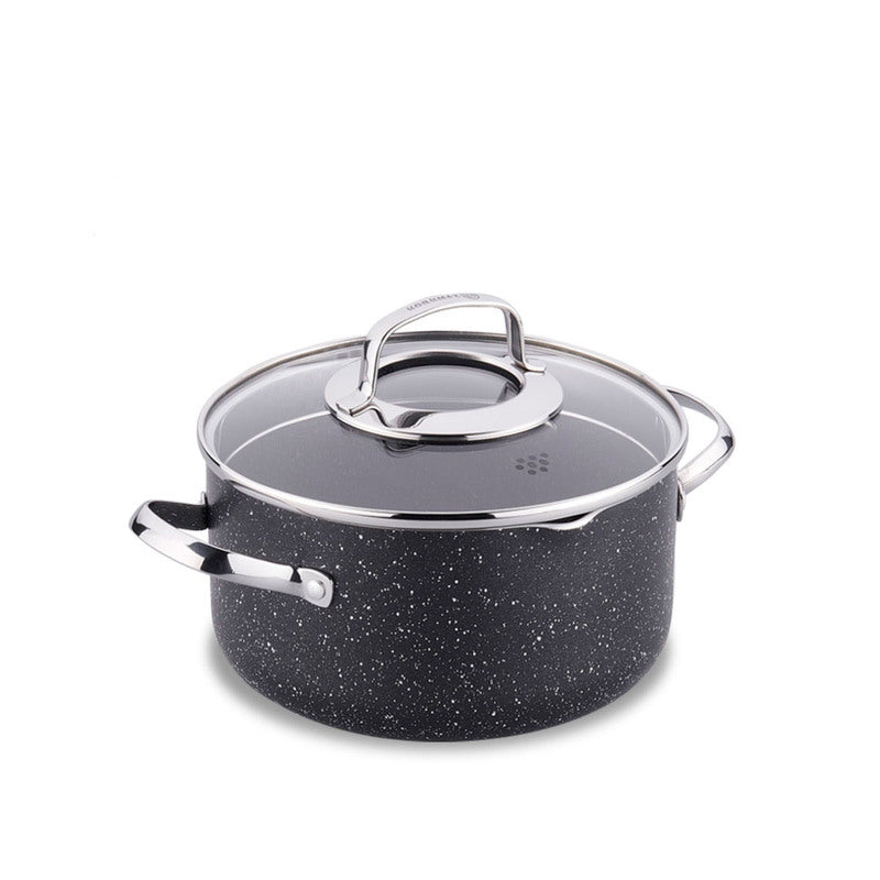 Korkmaz Galaxy 24x12.5 cm Stock Multipurpose Pot with Strainer Lid & Stainless Steel Handles