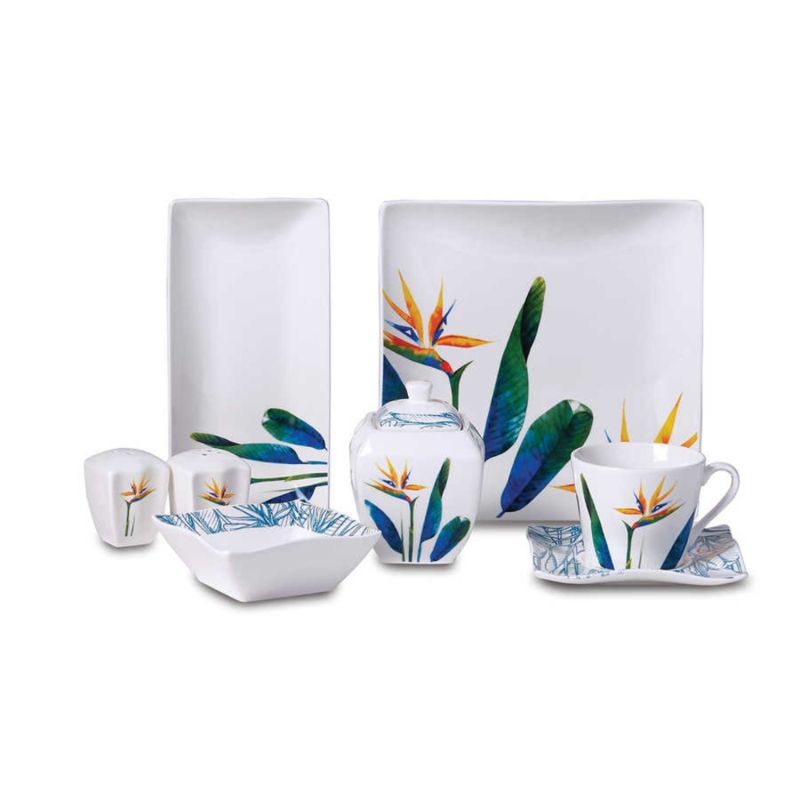 Korkmaz Link Collection 28 Piece Square Breakfast Set A8585