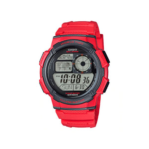 Casio Men's Digital Watch AE-1000W-4AV Red Resin Band Men Sports Watch