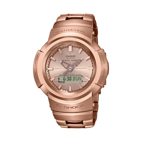 Casio G-Shock Men's Analog-Digital Watch AWM-500GD-4A Rose Gold Stainless Steel Band Sport Watch AWM-500 Series