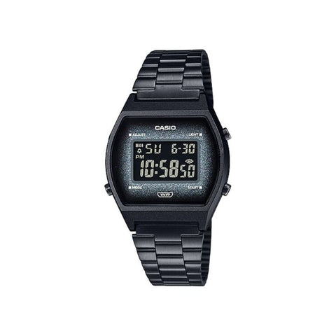 Casio Men's Vintage B640WBG-1BDF Black Stainless Steel Band Digital Watch