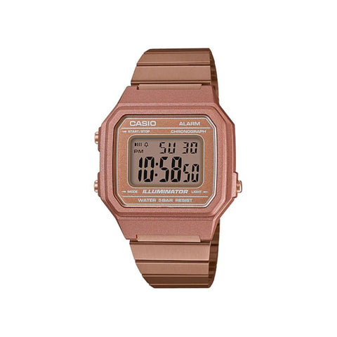 Casio Men's Vintage B650WC-5ADF Rose Gold Band Digital Watch