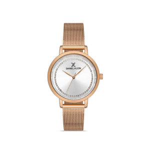 Daniel Klein Premium Women's Analog Watch DK.1.13096-3 Rose Gold Mesh Strap Watch | Watch for Ladies