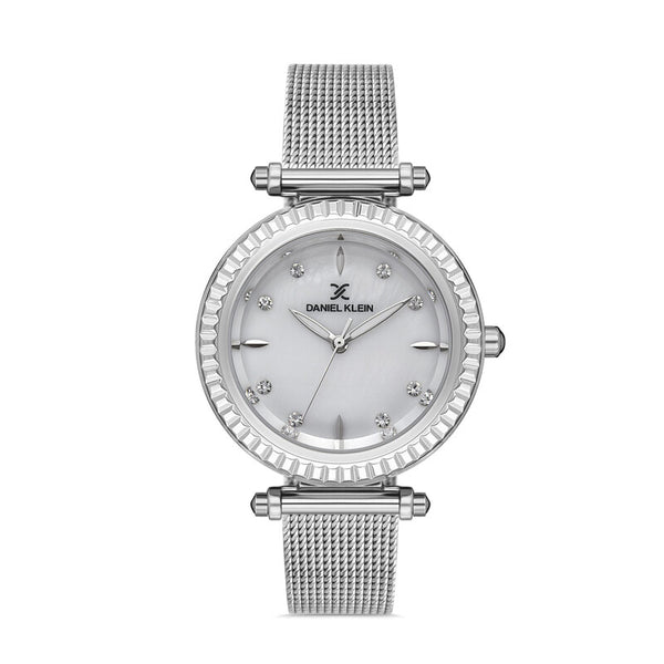 Daniel Klein Premium Women's Analog Watch DK.1.13185-1 Silver Mesh Strap Watch | Watch for Ladies