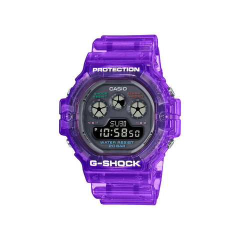 Casio G-Shock DW-5900JT-6 Joy Topia Series Men's Purple Translucent Resin Band Watch | Digital Sport Watch