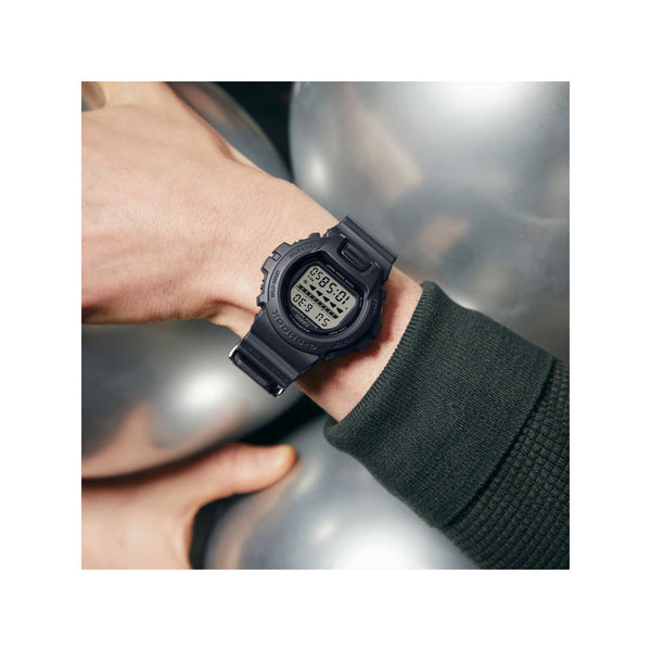 Casio G-Shock DW-6640RE-1 40th Anniversary Remaster Black Series Men's Sport Watch - Bio-Based Black Resin Band | Digital Watch