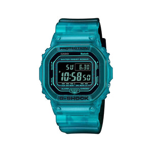 Casio G-Shock Men's Digital Watch Bluetooth® Translucent Gradated Cyan Resin Band Watch DWB5600G-2D DW-B5600G-2D DW-B5600G-2