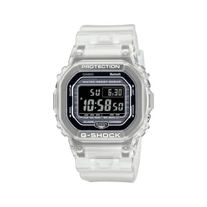 Casio G-Shock Men's Digital Watch Bluetooth® Translucent Gradated White Resin Band Watch DWB5600G-7D DW-B5600G-7D DW-B5600G-7