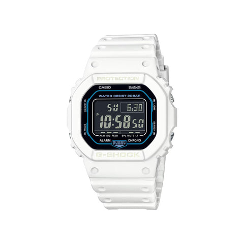 G-Shock DW-B5600SF-7 Men's Bluetooth® Digital Sport Watch with White Resin Band