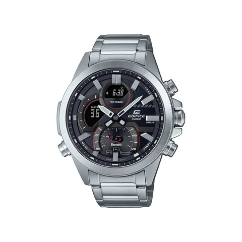 Edifice Smartphone Link Men's Chronograph Watch ECB-30D-1A Silver Stainless Steel Watch for Men