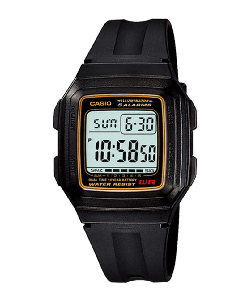 Casio Men's Digital Watch F-201WA-9A Black Resin Band Sport Watch