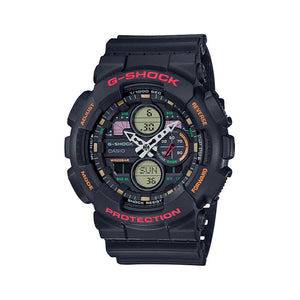 Casio G-Shock GA-140-1A4 Men's Analog-Digital Watch Black Red Resin Band