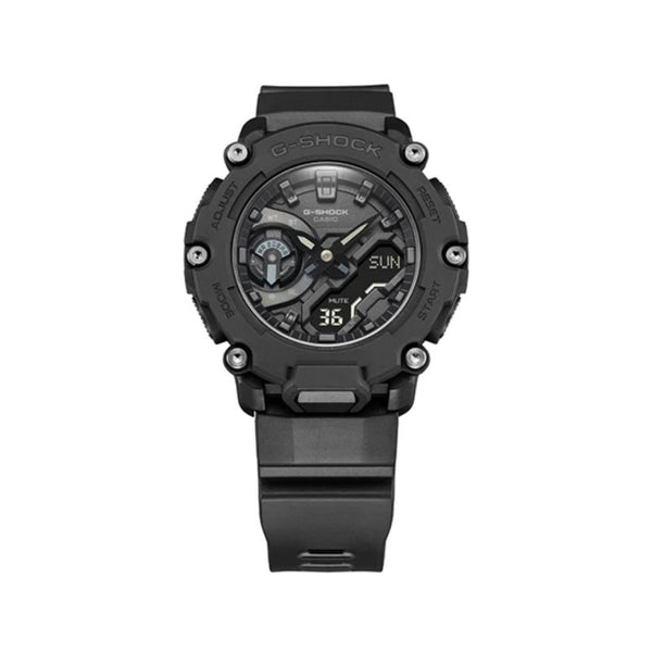 Casio G-Shock Men's Analog-Digital Watch GA-2200BB-1A Carbon Core Guard structure Black Resin Band Sport Watch