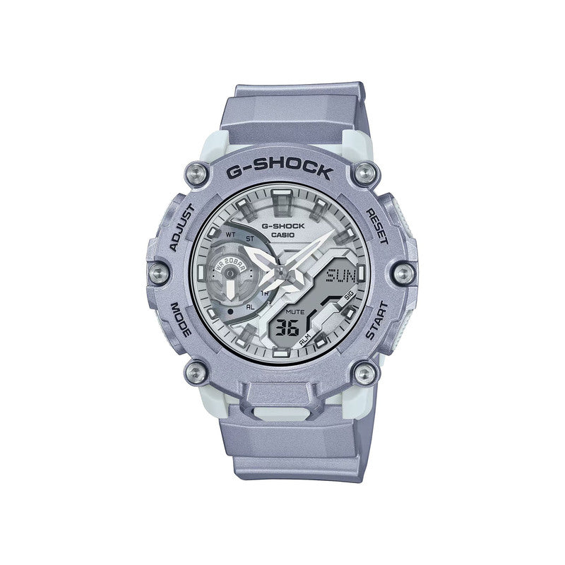 Casio G-Shock GA-2200 Lineup Forgotten Future Series Men's Watch with Metallic Silver Resin Band - GA-2200FF-8A