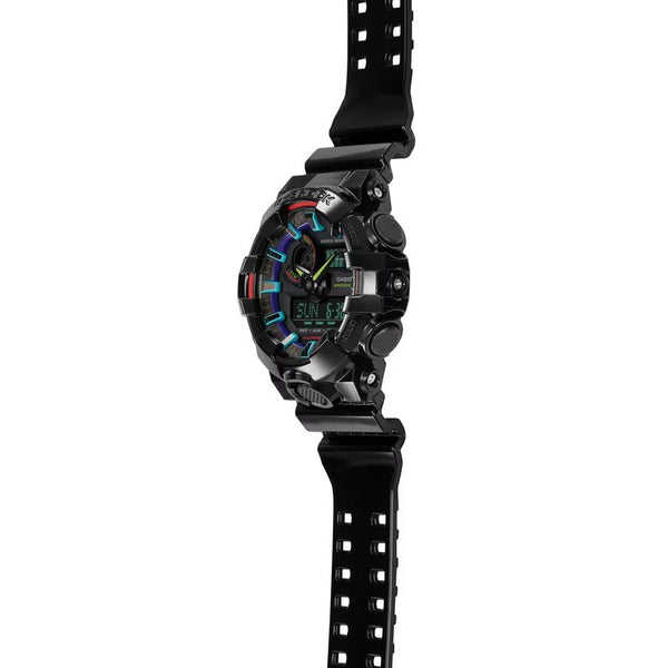 Casio G-Shock GA-700RGB-1A Virtual Rainbow Men's Analog-Digital Watch with Black Resin Band