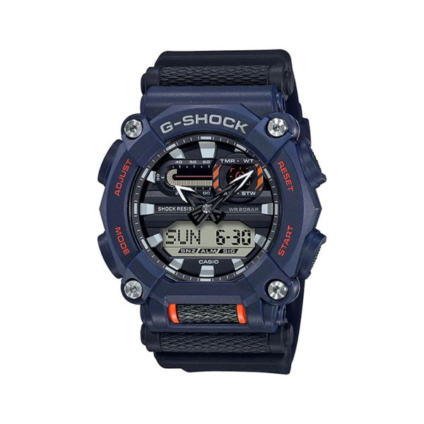 Casio G-Shock Men's Watch GA-900-2A Heavy Duty Series Blue Dial with Black Resin Band Sports Watch