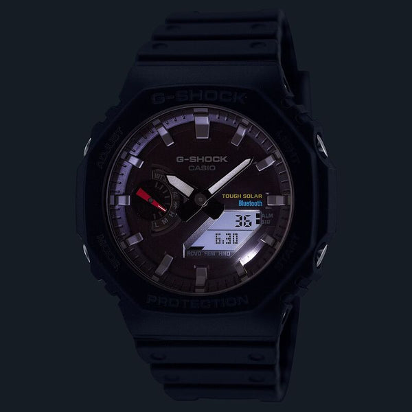 Casio G-Shock Men's Analog-Digital Watch GA-B2100-1A Bluetooth and solar power Black Resin Band Men Sports Watch