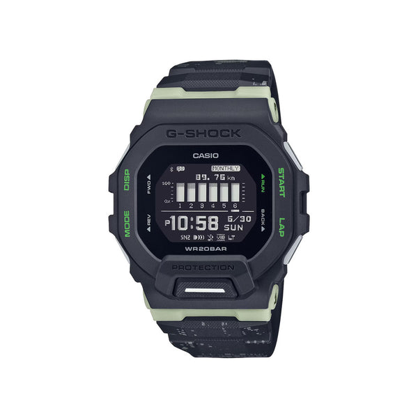 Casio G-Shock GBD-200LM-1 G-SQUAD Bluetooth® Men's Sport Watch with Resin Band and Step Tracker