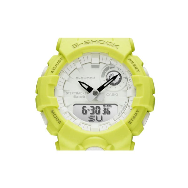 Casio G-Shock Women's Analog-Digital Watch S Series GMA-B800-9A G-SQUAD Bluetooth® Yellow Resin Band Sport Watch