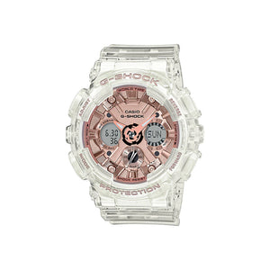 Casio G-Shock Women's Analog-Digital Watch GMA-S120SR-7A White Transparent Resin Band Sports Watch