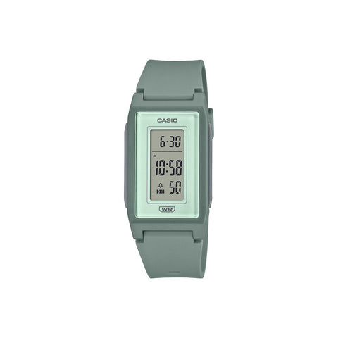 Casio Women's Digital Watch LF-10WH-3 with Green Resin Strap