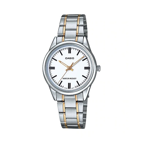 Casio Women's Analog Watch LTP-V005SG-7A Gold Stainless Steel Band Watch for ladies