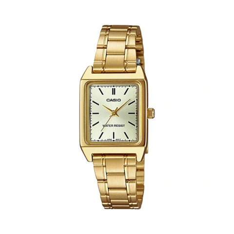 Casio Women's Analog Watch LTP-V007G-9E Stainless Steel Band Gold Watch