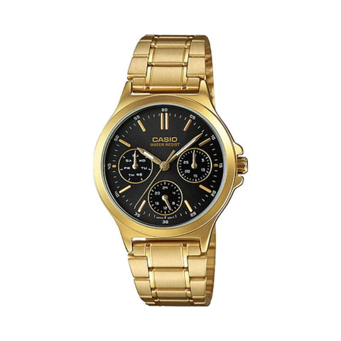 Casio Women's Analog Watch LTP-V300G-1A Multi-hands Gold Watch