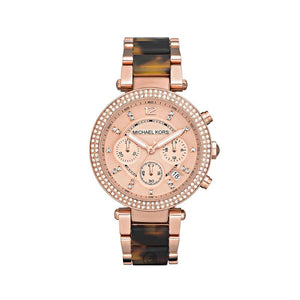 Michael Kors Women's Parker Chronograph Rose Dial Watch MK5538