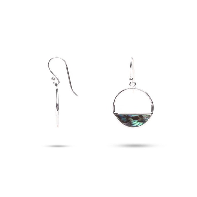 MILLENNE Minimal Abalone Shell Lotus Hook, Decorated with Shell  Silver Hook Earrings with 925 Sterling Silver