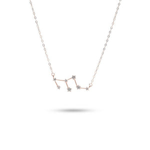 MILLENNE Match The Stars Leo Constellation Rose Gold Necklace with 925 Sterling Silver