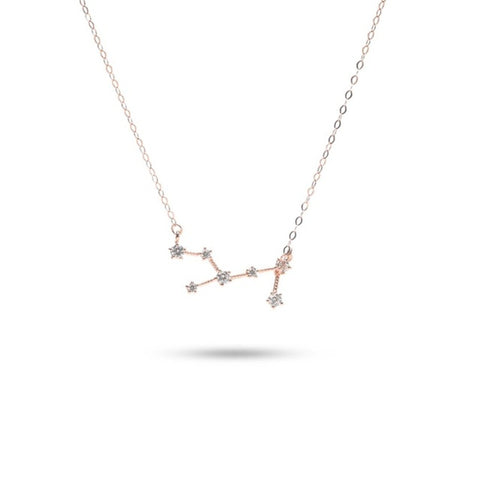 MILLENNE Match The Stars Virgo Constellation Rose Gold Necklace with 925 Sterling Silver