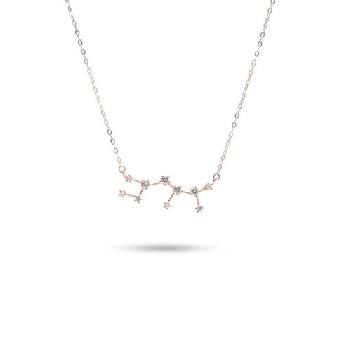 MILLENNE Match The Stars Sagittarius Constellation Rose Gold Necklace with 925 Sterling Silver