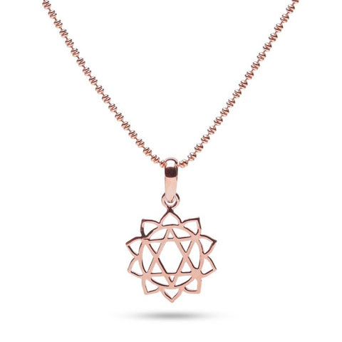 MILLENNE Millennia 2000 Celtic Star Flowers Rose Gold Pendant with 925 Sterling Silver