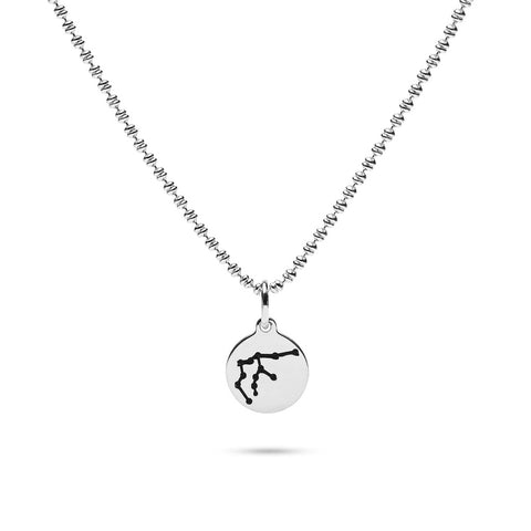 MILLENNE Match The Stars Aquarius Celestial Constellation Silver Pendant with 925 Sterling Silver