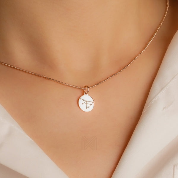 MILLENNE Match The Stars Capricorn Celestial Constellation Rose Gold Pendant with 925 Sterling Silver
