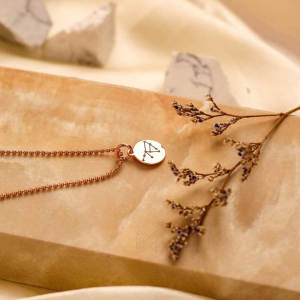 MILLENNE Match The Stars Capricorn Celestial Constellation Rose Gold Pendant with 925 Sterling Silver