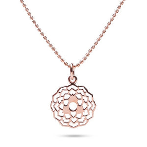 MILLENNE Millennia 2000 Sahasrara "The Crown Chakra" Rose Gold Pendant with 925 Sterling Silver