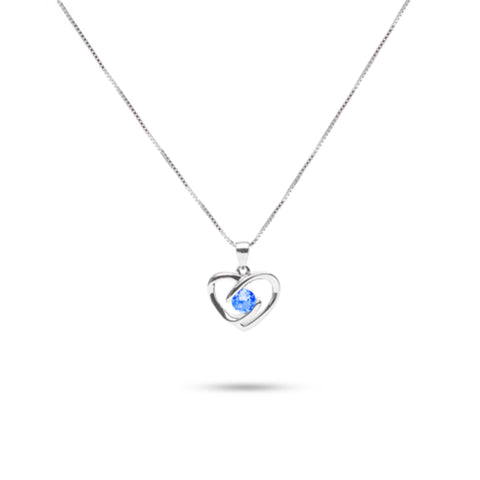 MILLENNE Made For The Night Forever Cubic Zirconia White Gold Necklace with 925 Sterling Silver