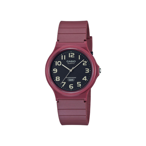 Casio Men's Analog Watch MQ-24UC-4B Red Resin Band Watch for mens