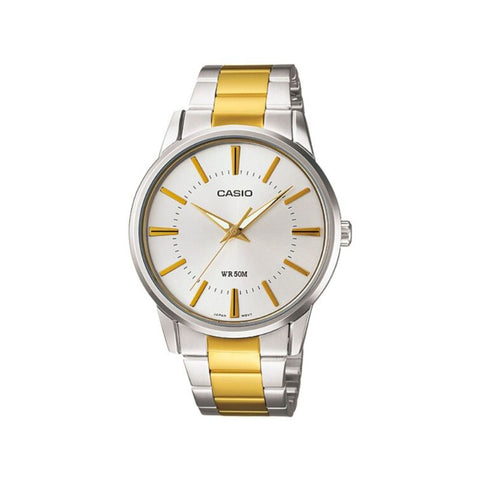 Casio Men's Analog MTP-1303SG-7AV Stainless Steel Band Gold Watch