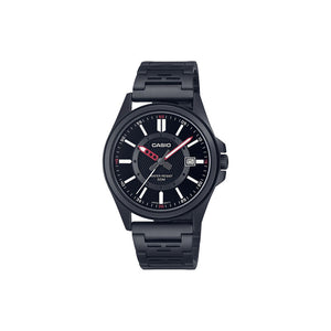 Casio Men's Analog Watch MTP-E700B-1EV Black Stainless Steel Band Watch for men