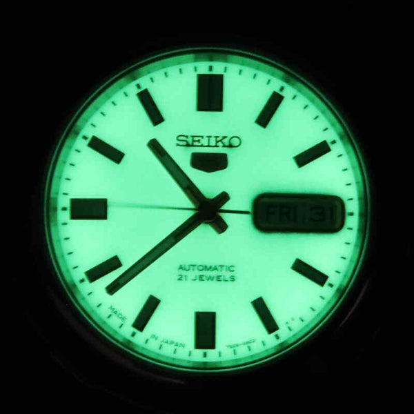 Seiko 5 21 Jewels SNKK19J Men's Automatic Watch Silver Stainless Steel Strap