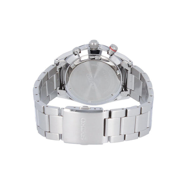 Seiko SSB407P Men's Chronograph Watch Silver Stainless Steel Strap - Tachymeter Quartz Watch