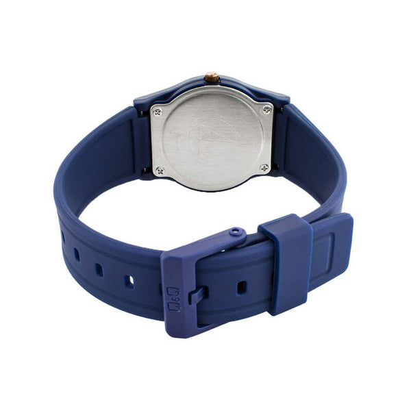 Q&Q Watch by Citizen VP46J040Y Unisex Analog Watch with Blue Rubber Strap